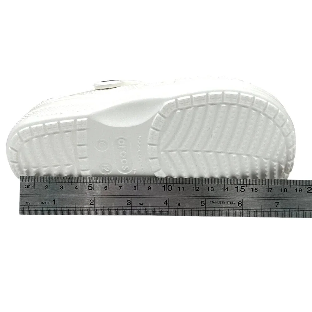 Crocs Baya Little Girls Boys Faux Fur Slip-on Clog Size 12 White-Gray Warm Shoes